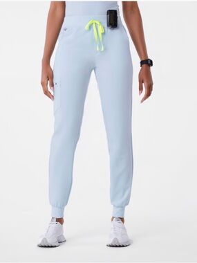 NWOT FIGS High Waisted Zamora Jogger Scrub Pant Size Small/Tall in Open Skies